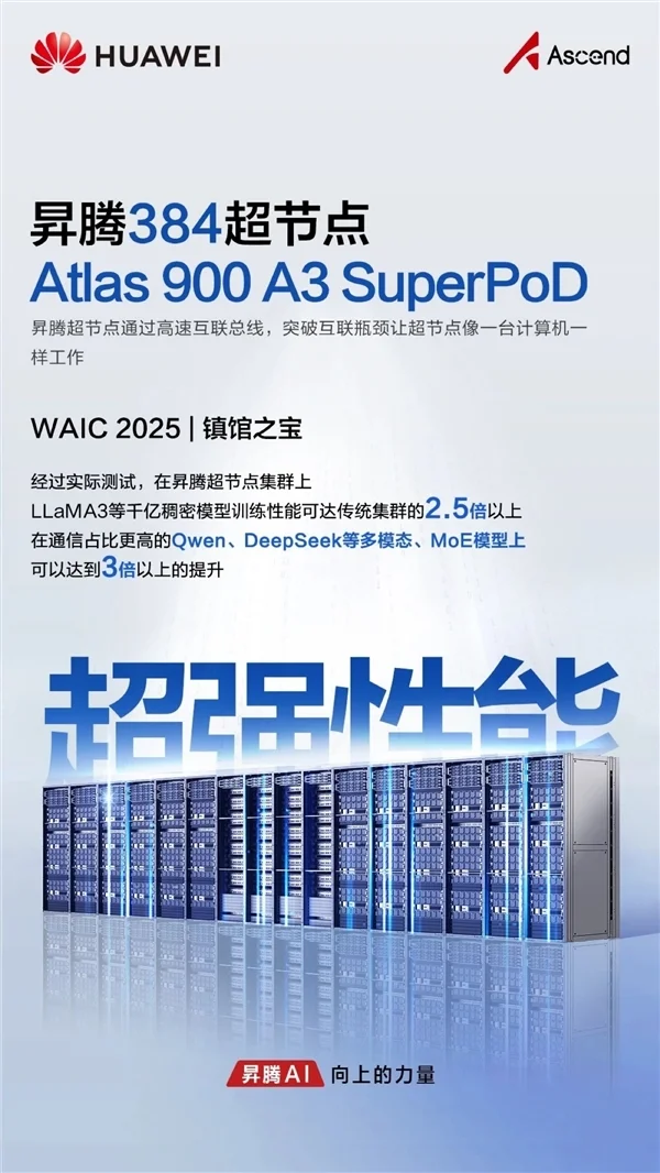 华为首次展出&ldquo;算力核弹&rdquo;！昇腾384超节点获评WAIC 2025镇馆之宝