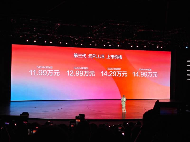 11.99万起 王楚然携手第三代元PLUS开启元气上市